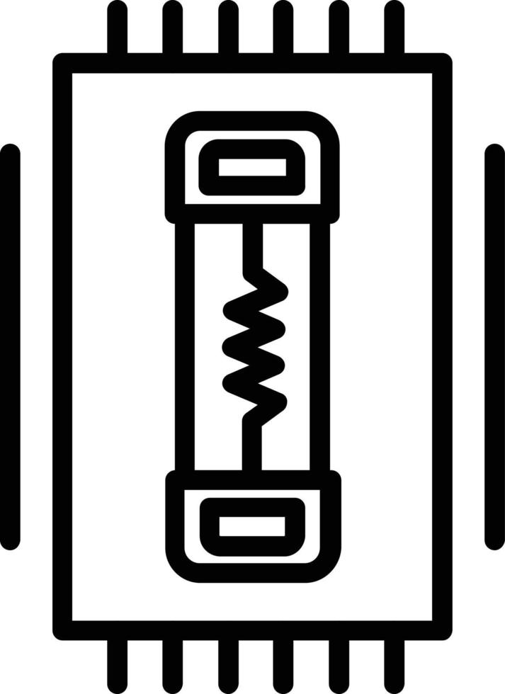 icône de ligne de boîte à fusibles vecteur