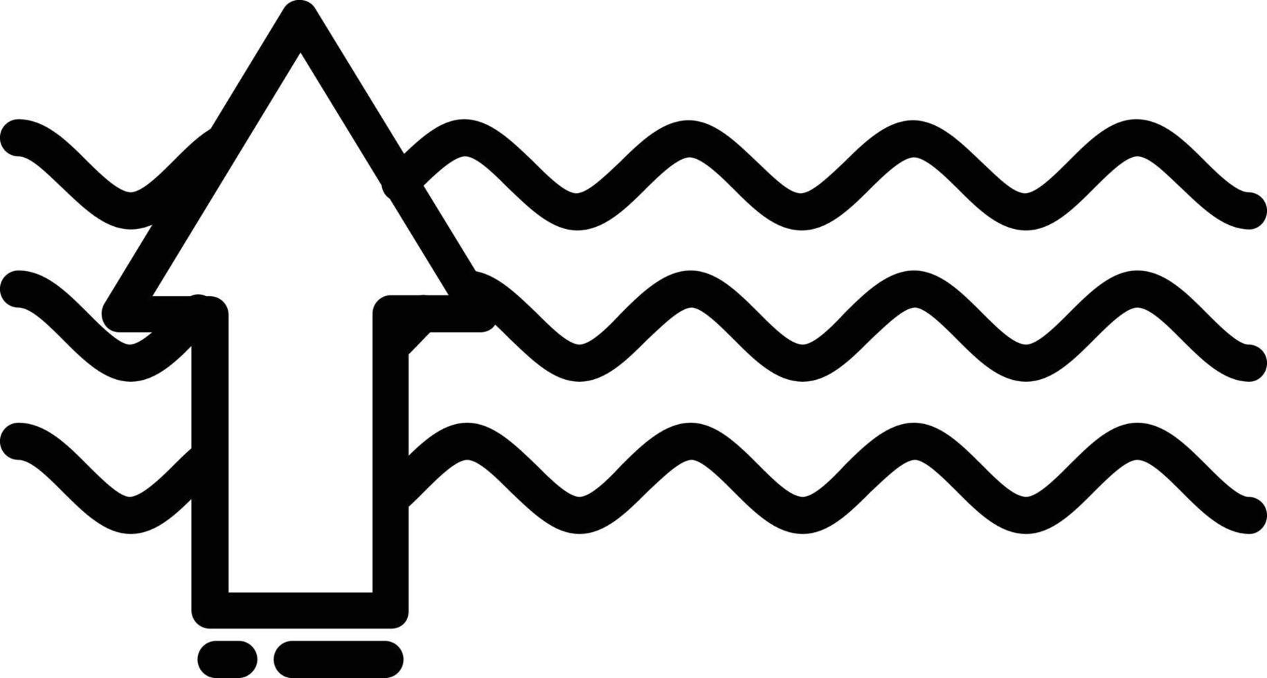 conception d'icône de ligne de marée vecteur