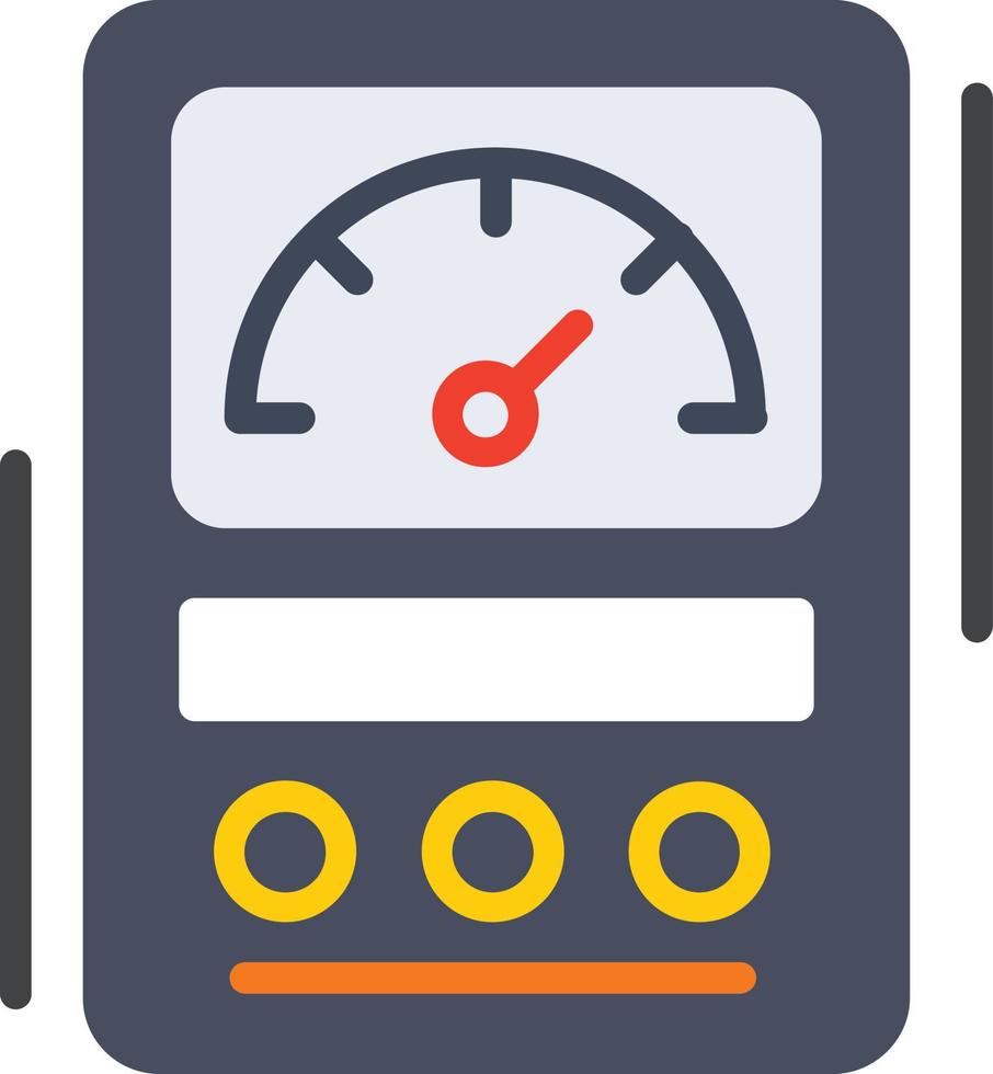 icône de ligne de multimètre vecteur