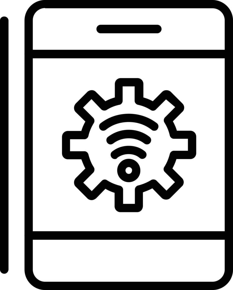icône de ligne de vecteur mobile