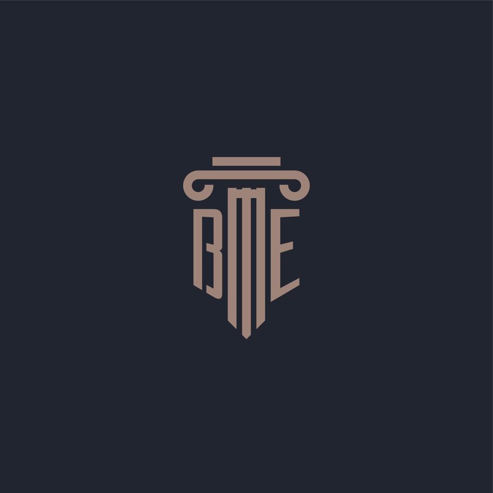 être un monogramme de logo initial avec un design de style pilier pour un cabinet d'avocats et une société de justice vecteur