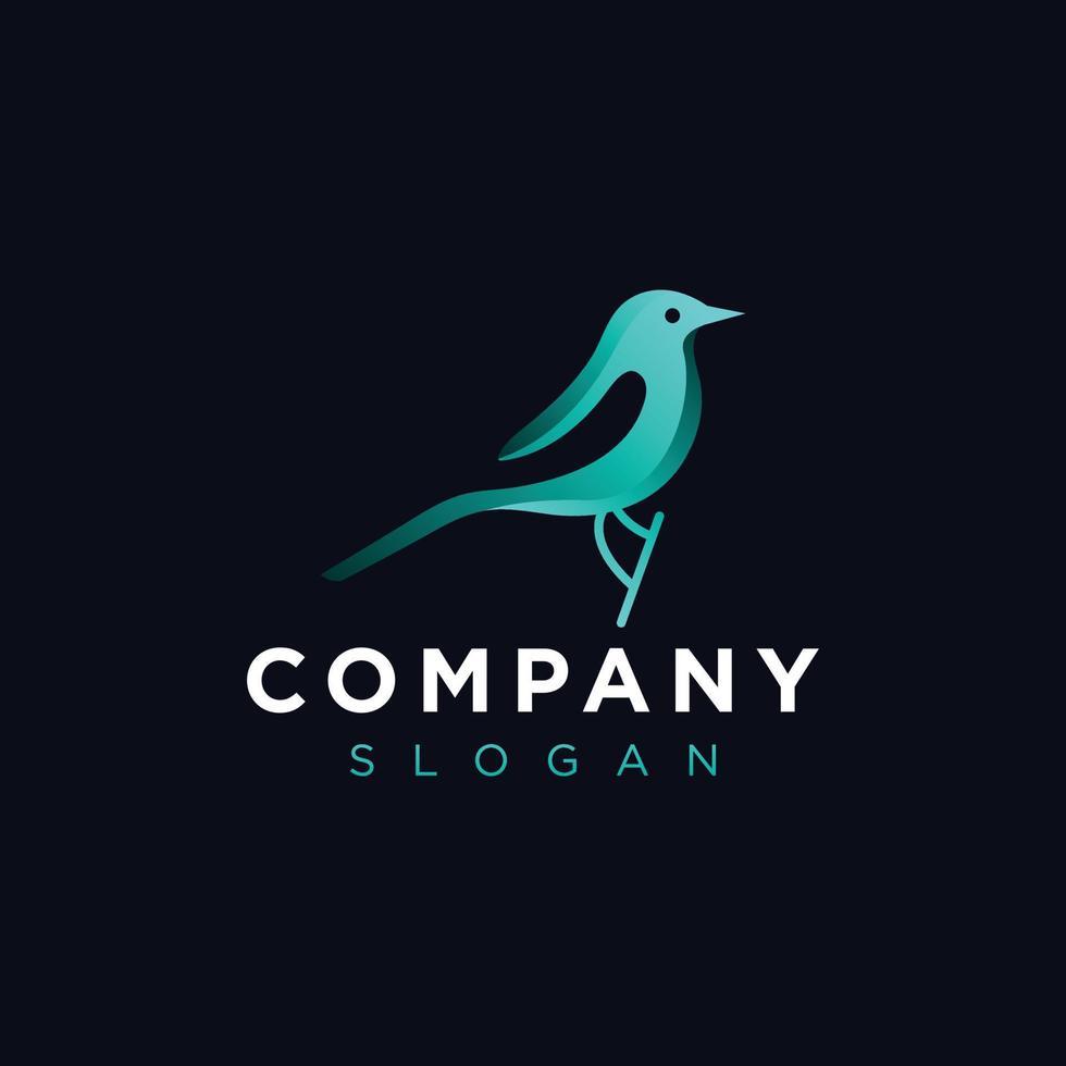 conception de modèle de logo oiseau premium vecteur