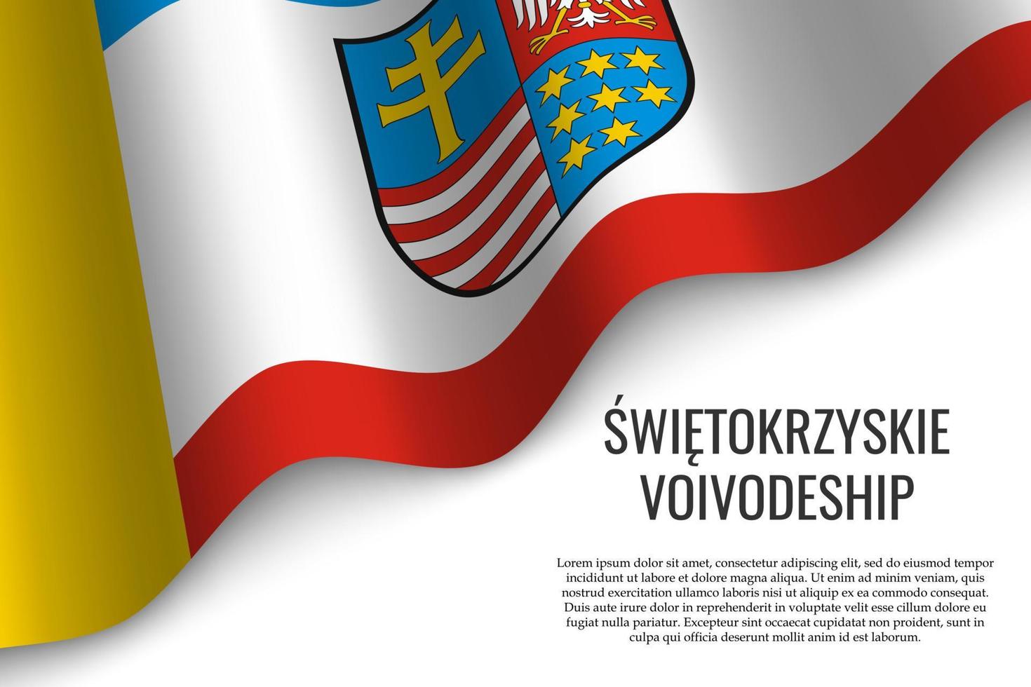 agitant le drapeau région de pologne vecteur