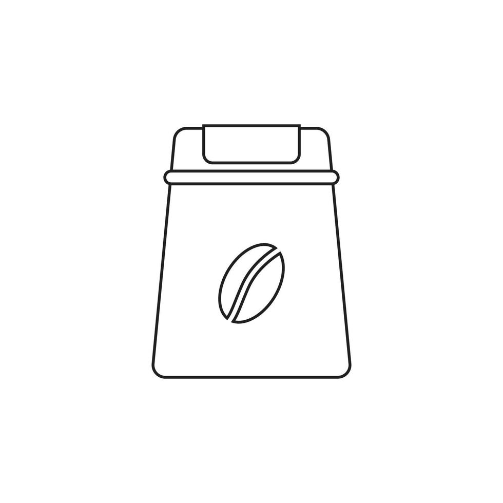 vecteur de sac de café pour la présentation de l'icône du symbole du site Web