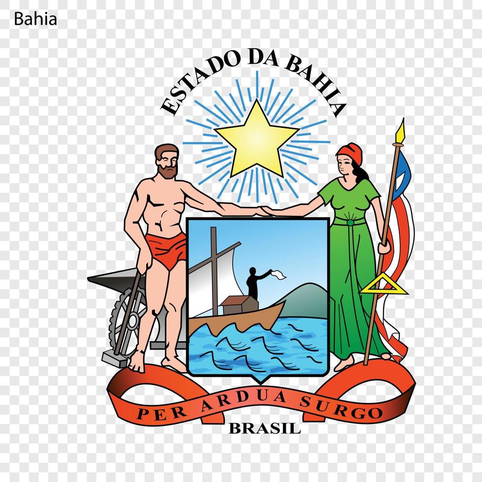 emblème de l'état brésilien vecteur