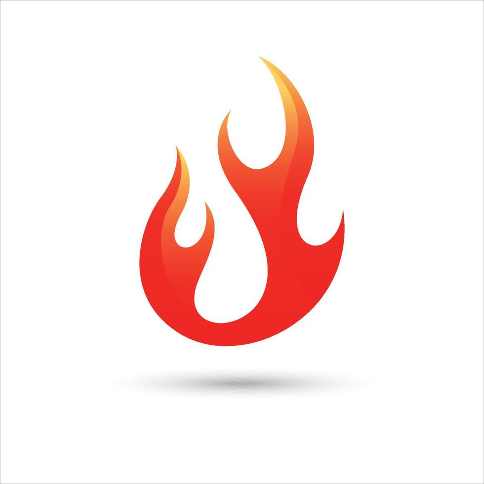 icône de feu. logo flamme. illustration de conception de vecteur de feu. signe simple d'icône de feu.