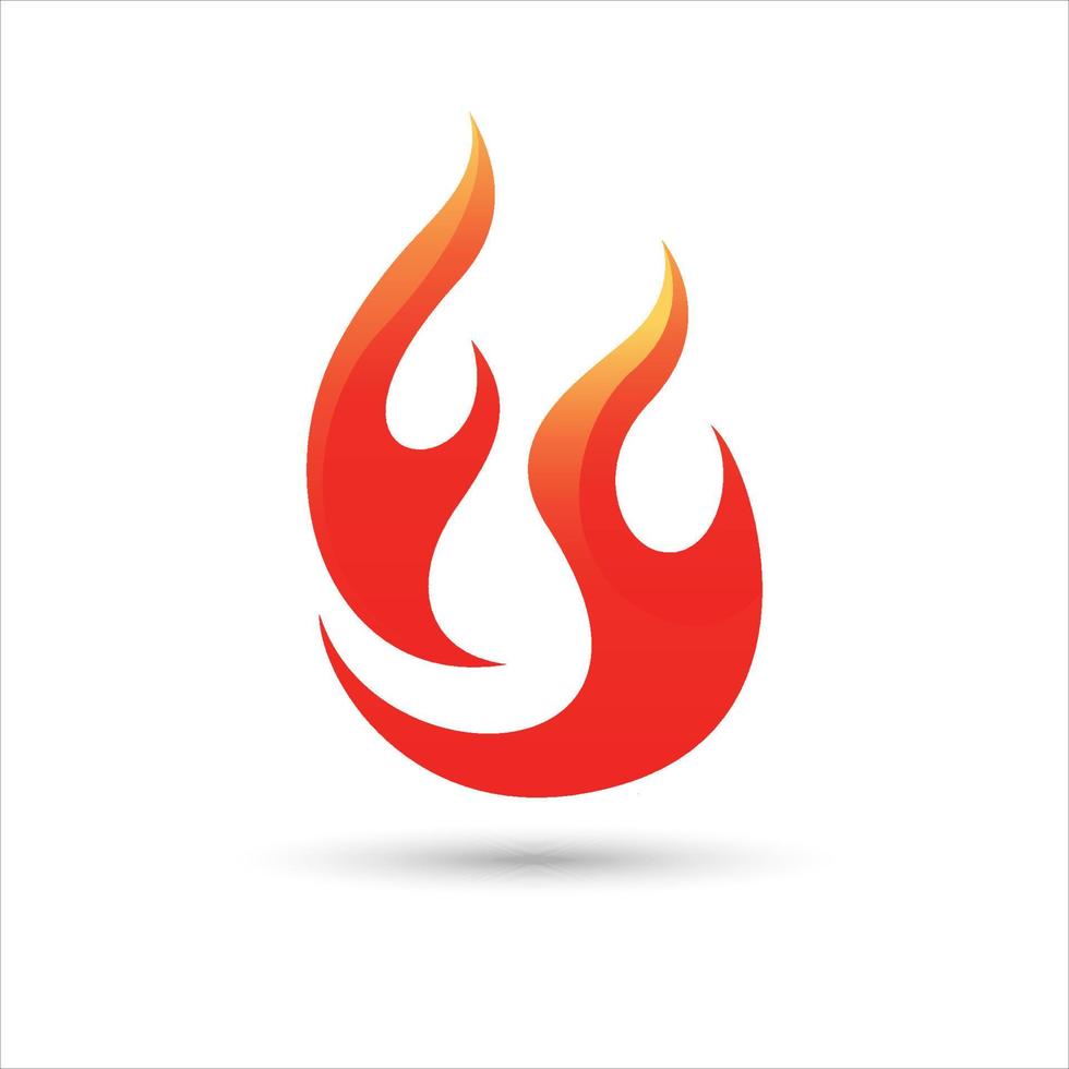 icône de feu. logo flamme. illustration de conception de vecteur de feu. signe simple d'icône de feu.