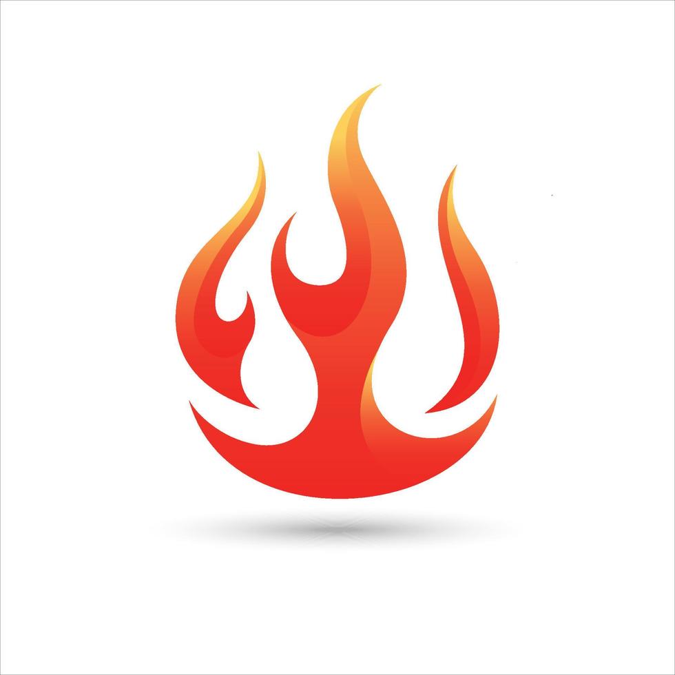 icône de feu. logo flamme. illustration de conception de vecteur de feu. signe simple d'icône de feu.