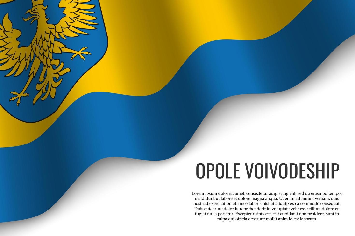 agitant le drapeau région de pologne vecteur