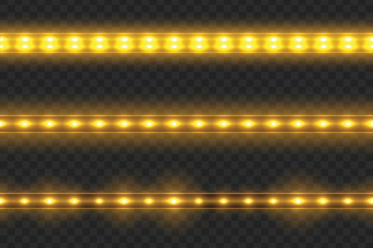 ensemble de bandes lumineuses à led vecteur