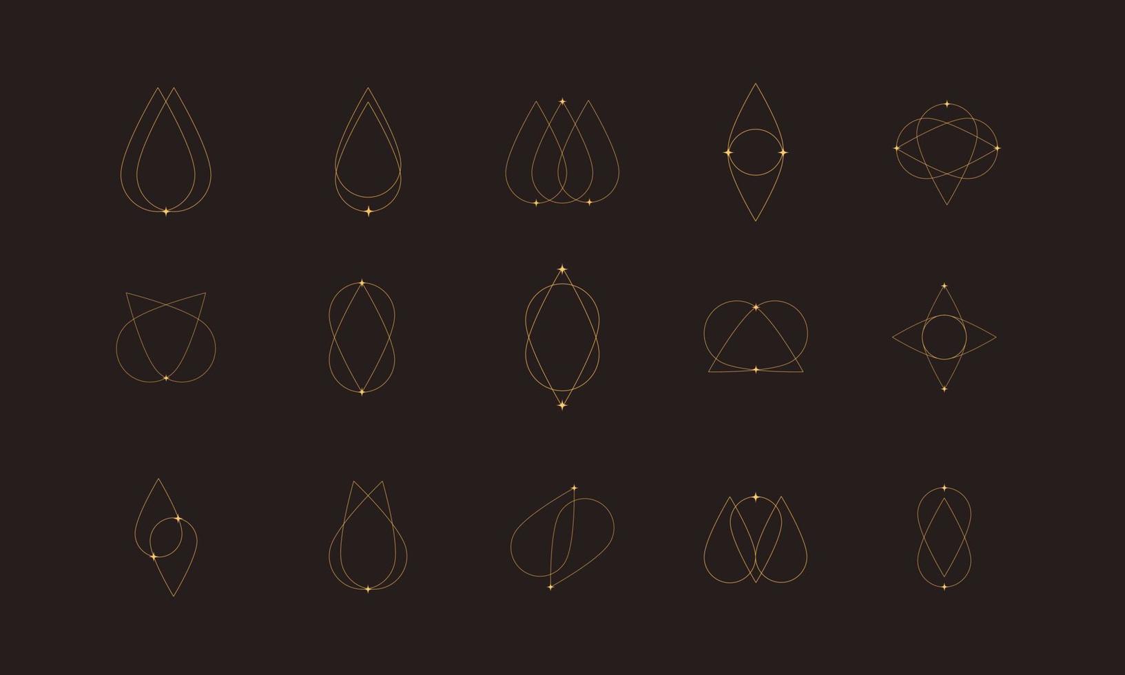 esthétique géométrique minimaliste avec étoile vecteur