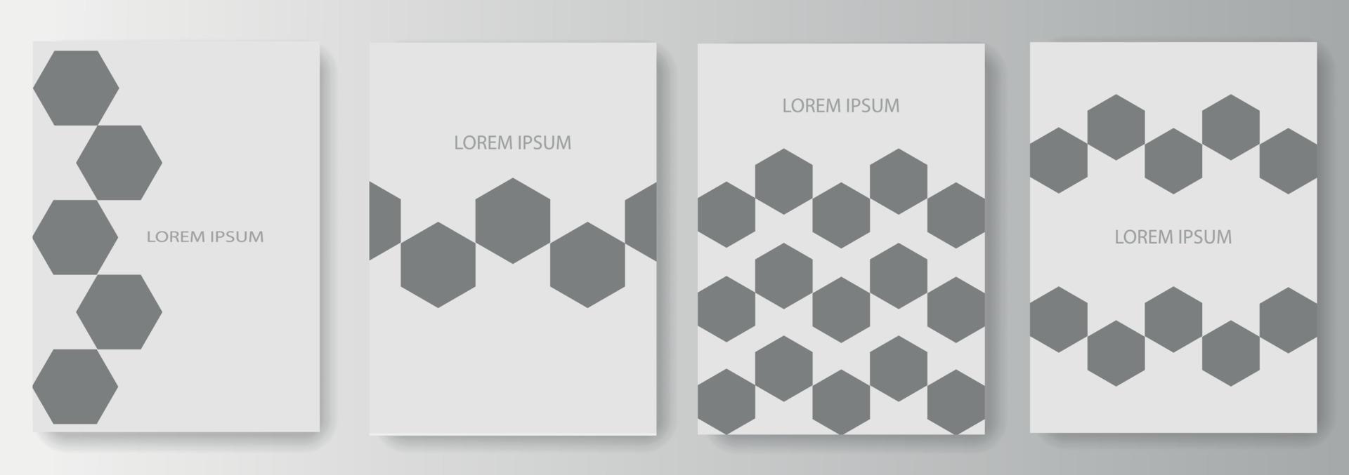 définir la collection d'arrière-plans gris avec des polygones vecteur