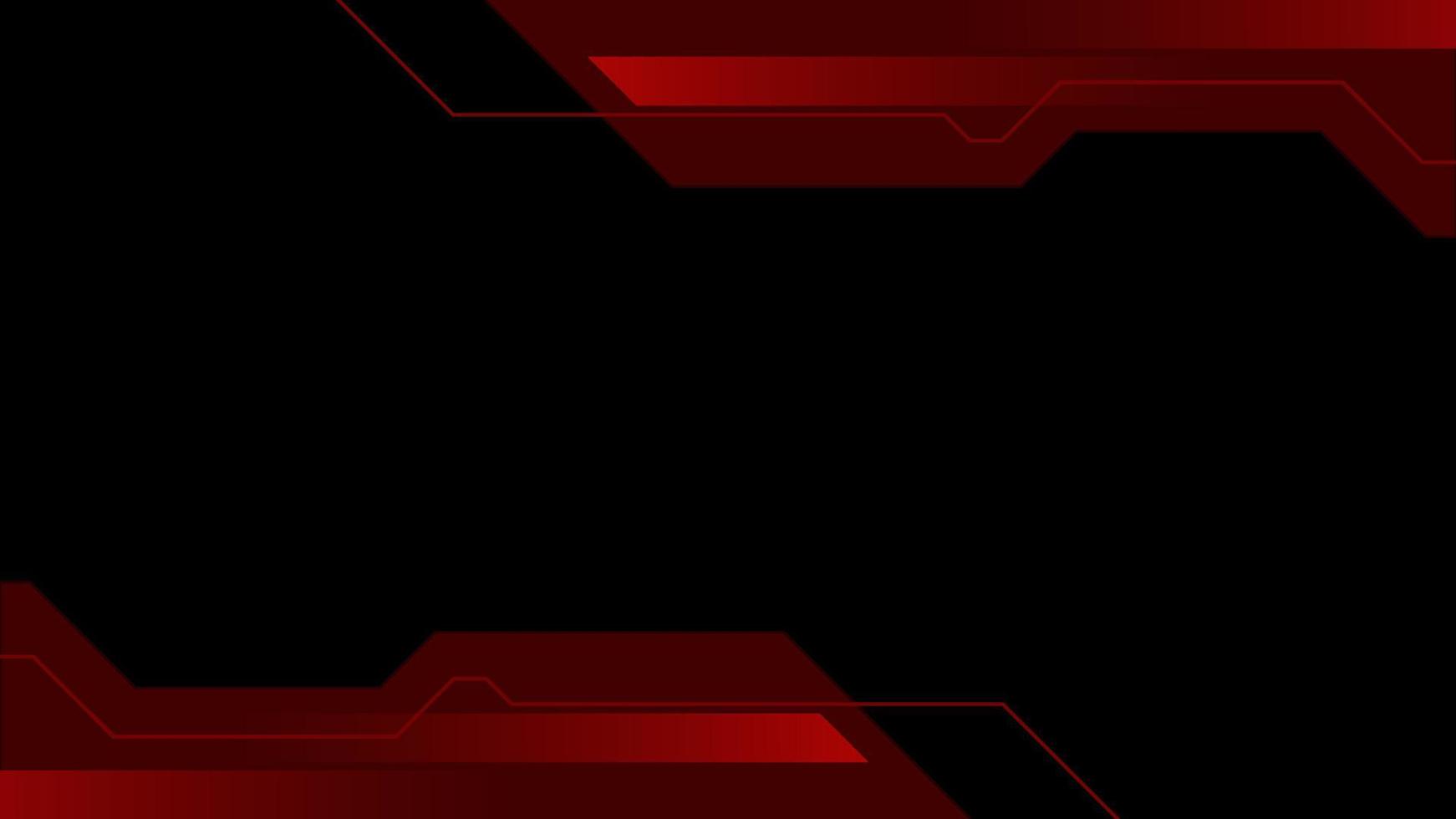 cadre rouge moderne avec fond noir, graphique futuriste de géométrie vecteur