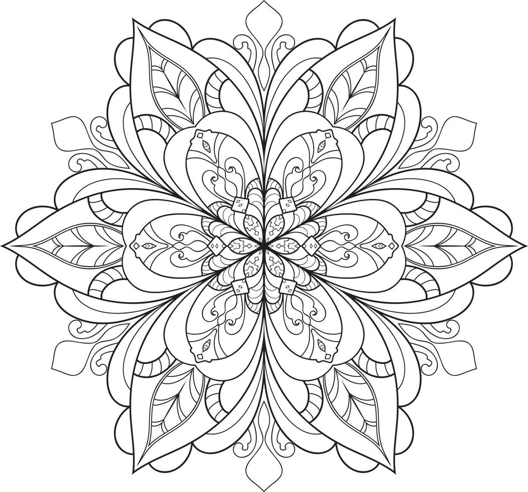 vecteur gratuit de mandala fleur circulaire