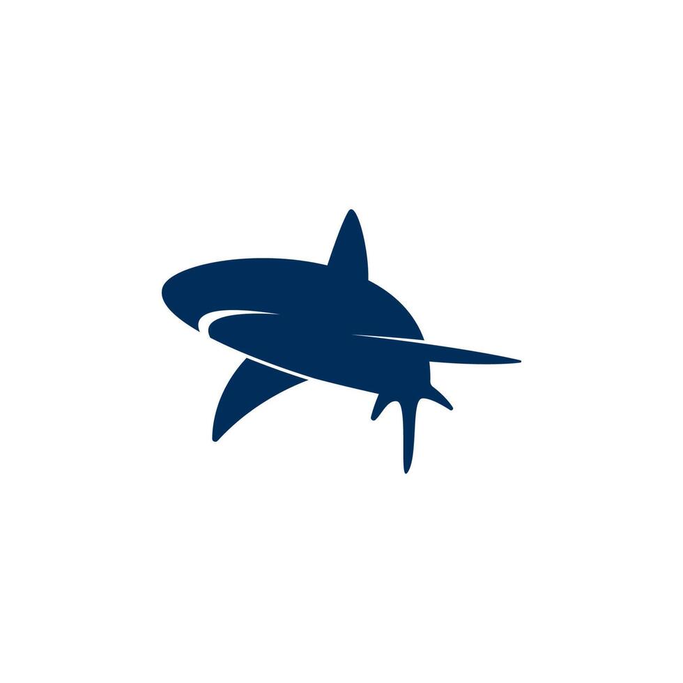 modèle d'illustration de conception de logo d'icône de requin vecteur