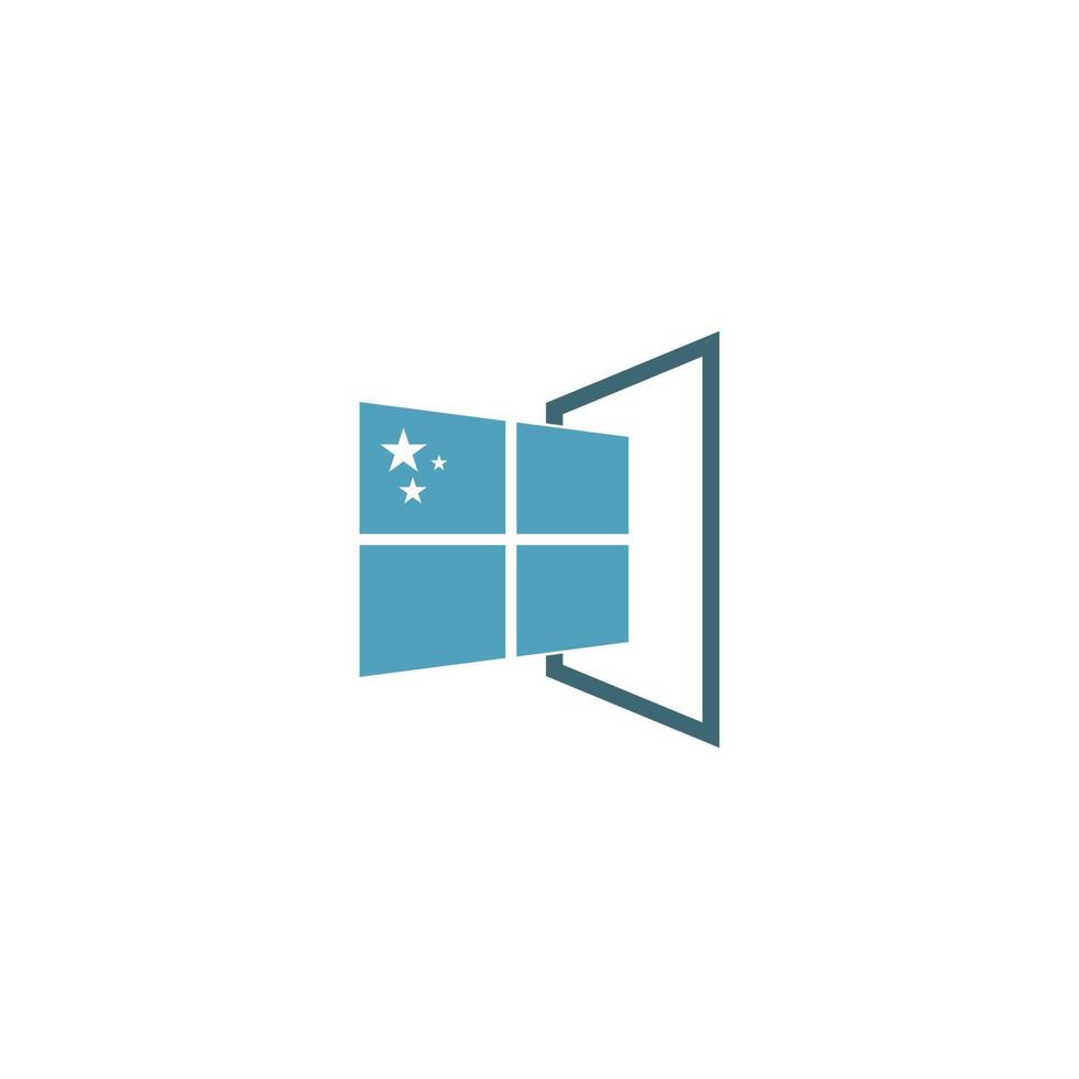 modèle d'illustration de conception d'icône de logo windows vecteur