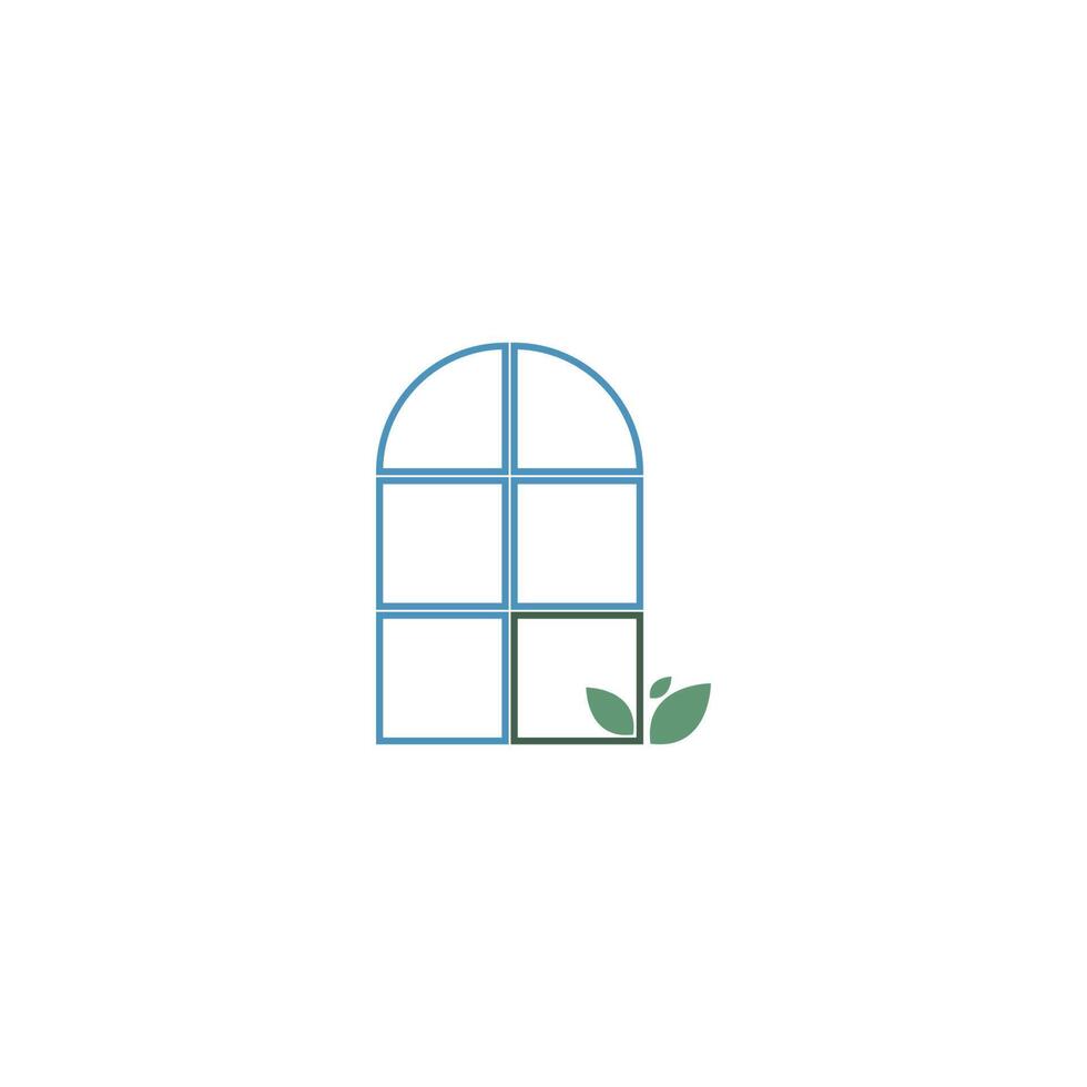 modèle d'illustration de conception d'icône de logo de fenêtres de maison vecteur