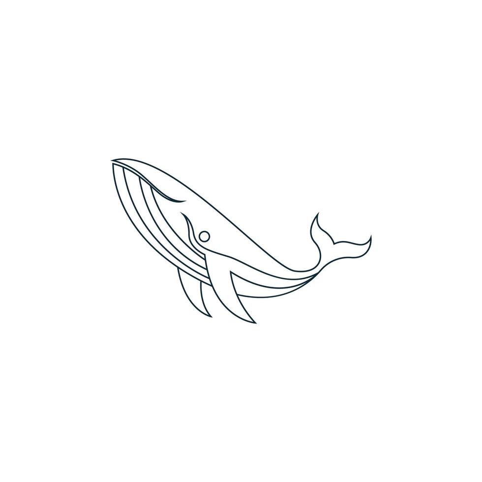 baleine icône logo illustration modèle vecteur