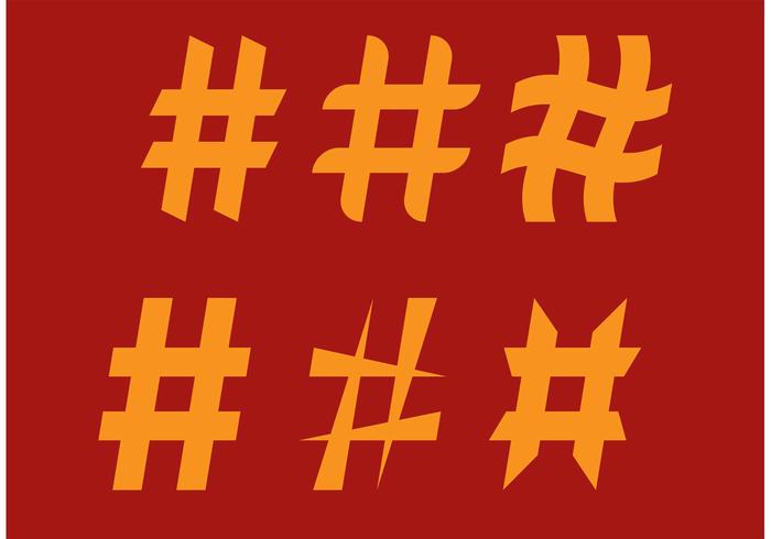 Des vecteurs simples de Hashtag vecteur