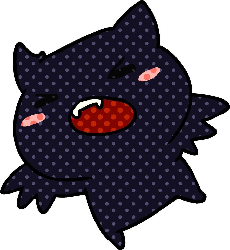 dessin animé d'une chauve-souris kawaii mignonne vecteur