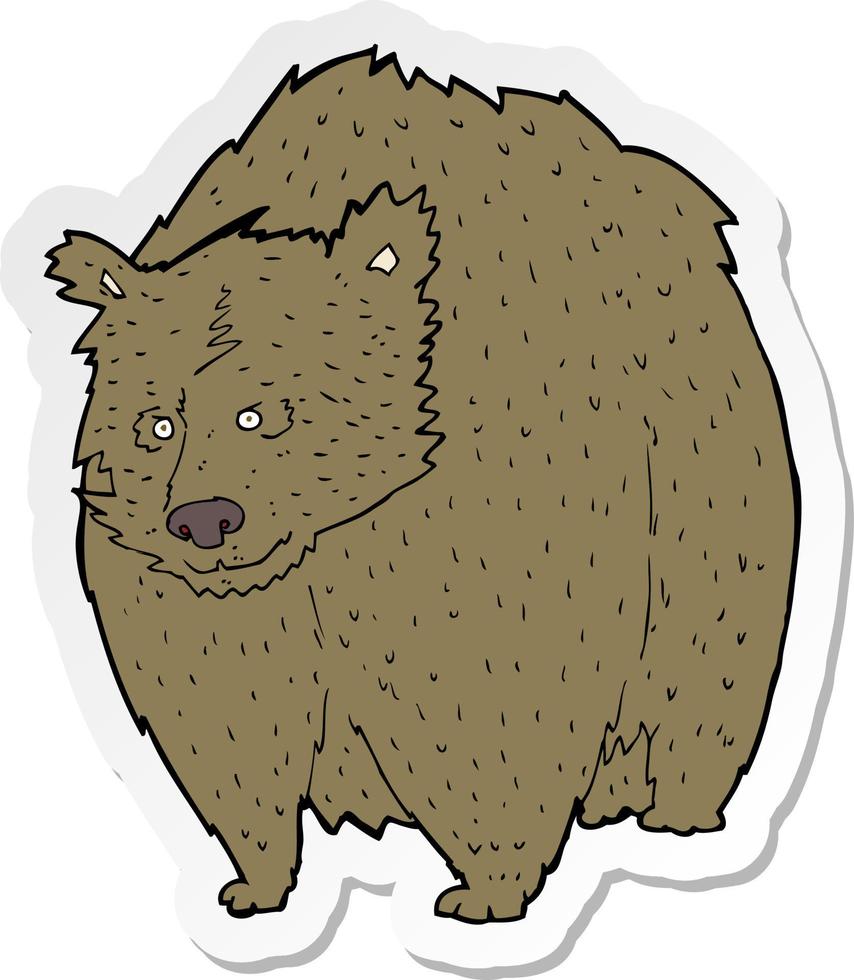 autocollant d'un énorme dessin animé d'ours vecteur