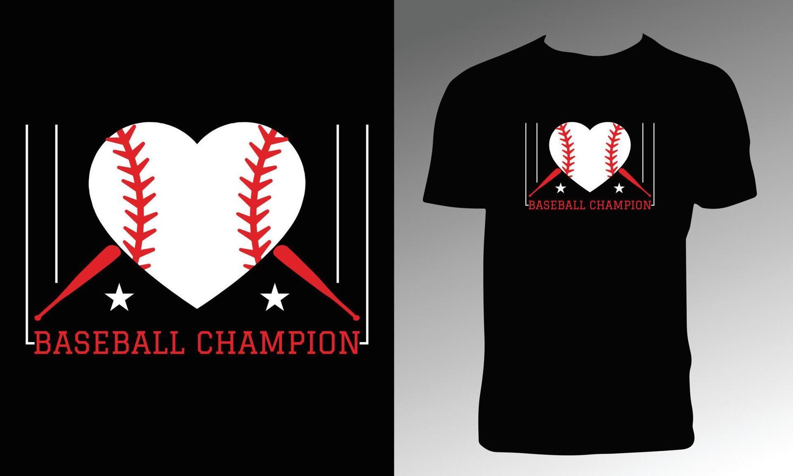 conception de t-shirt de baseball vecteur