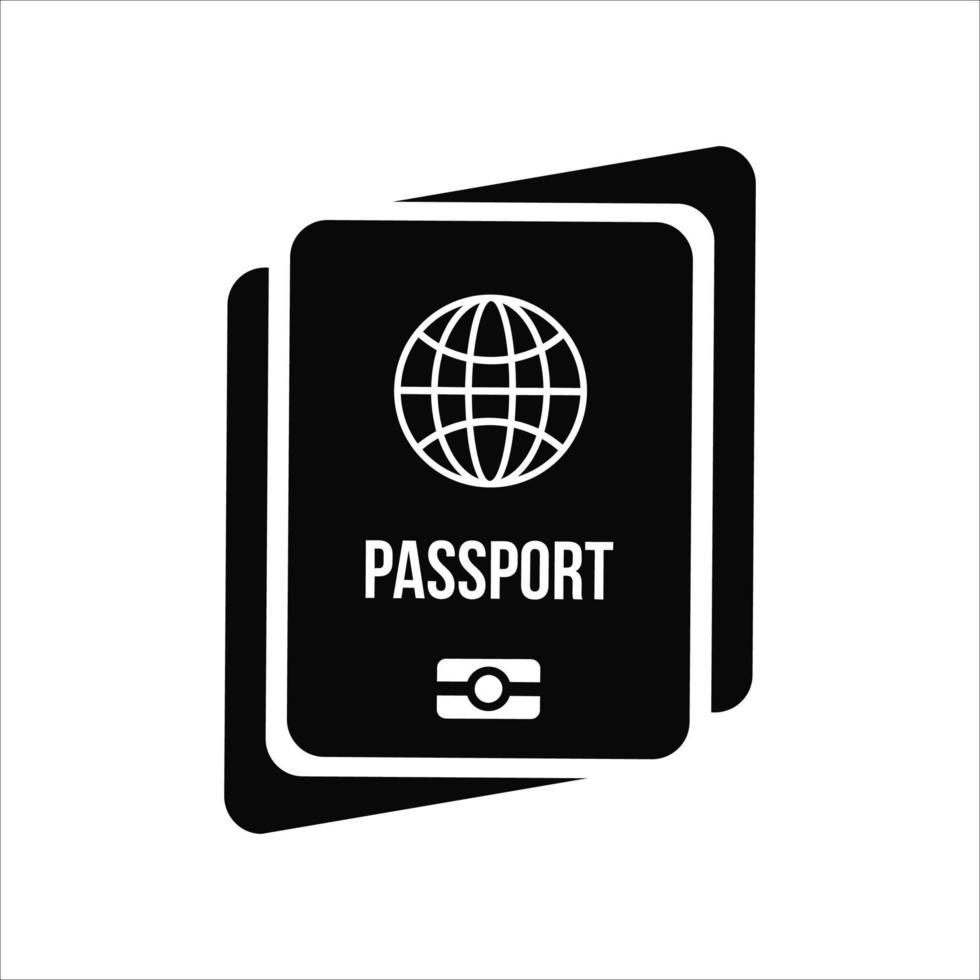 icône de passeport. document d'identification ou de passage symbole de signe isolé dans le vecteur