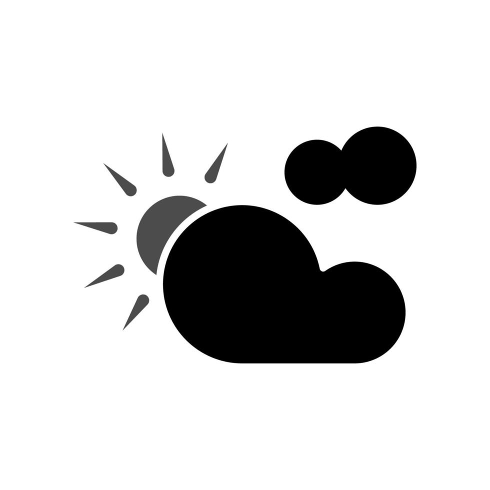 illustration graphique vectoriel de l'icône partiellement nuageux