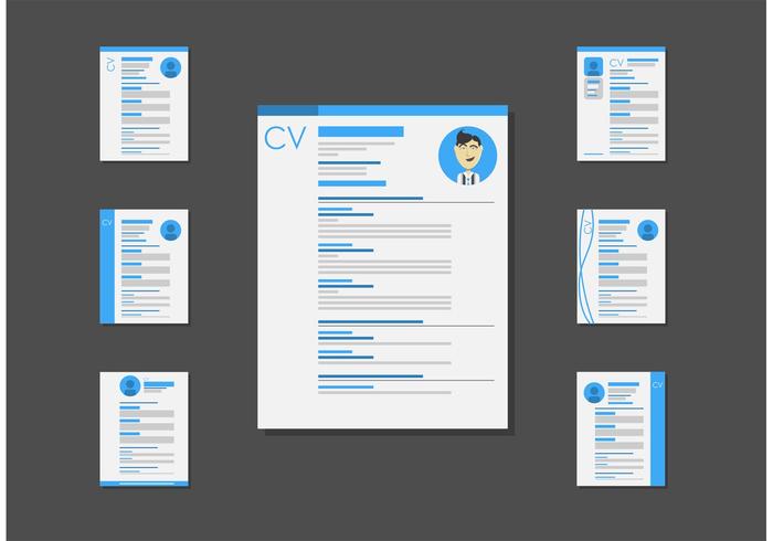 Vecteurs de modèle de mise en page CV vecteur