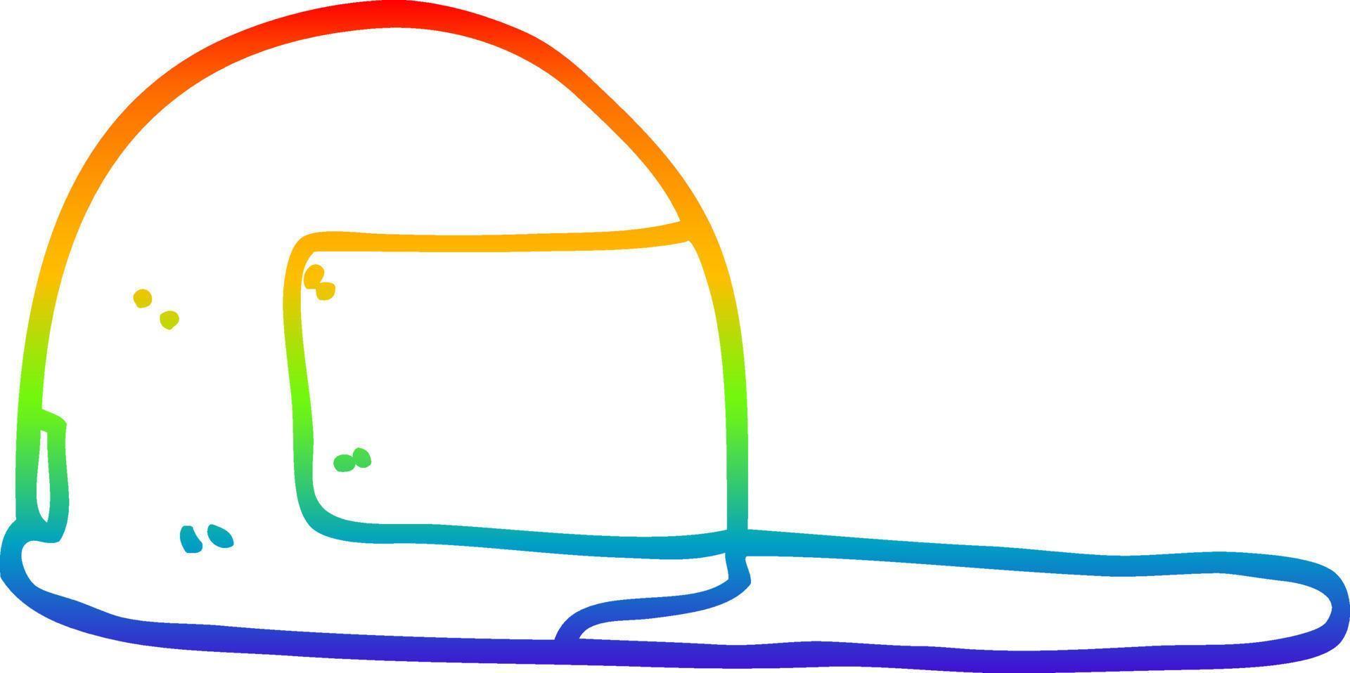 arc-en-ciel, gradient, ligne, dessin, dessin animé, casquette baseball vecteur