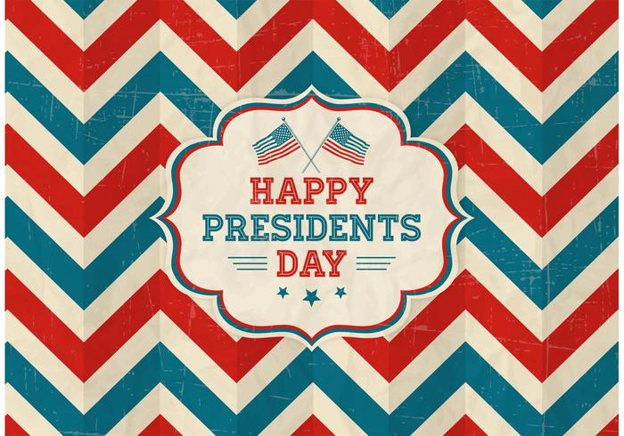 Vector Free Happy Presidents Day Retro Background