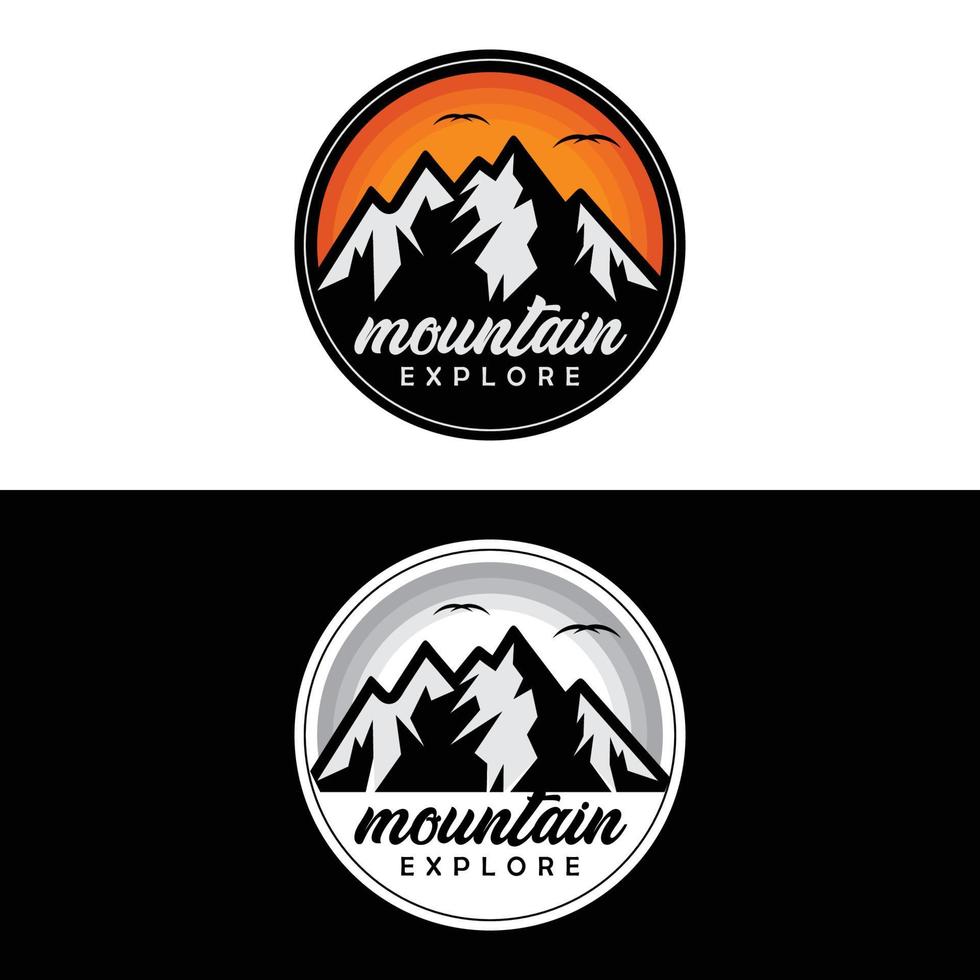 logo de montagne art, vecteur, illustration téléchargement gratuit vecteur
