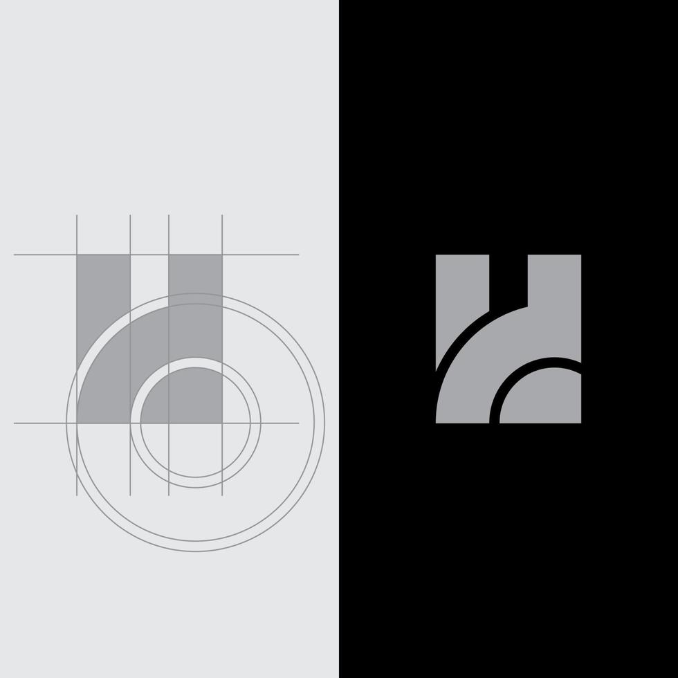 logo monogramme lettre h vecteur