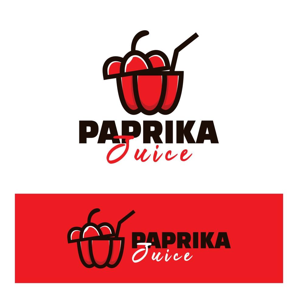 logo paprika jus art illustration vecteur