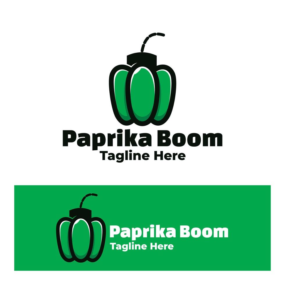 logo paprika boom art illustration vecteur