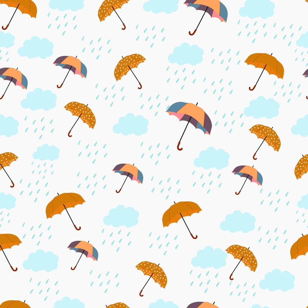 modèle sans couture avec parapluies vecteur