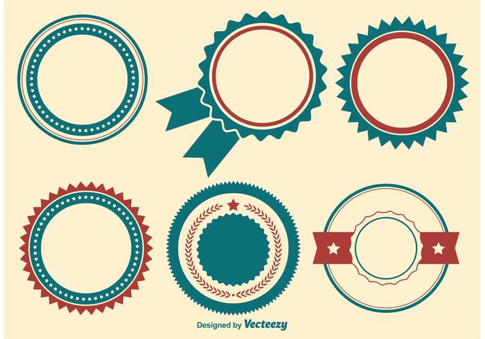 Formes d'insigne patriotique vecteur