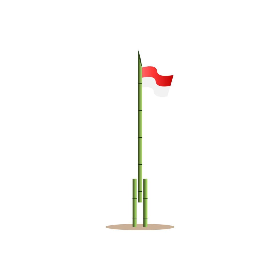 conception d'illustration vectorielle drapeau indonésien vecteur