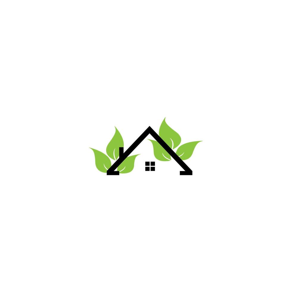 conception d'illustration vectorielle de maison verte naturelle vecteur