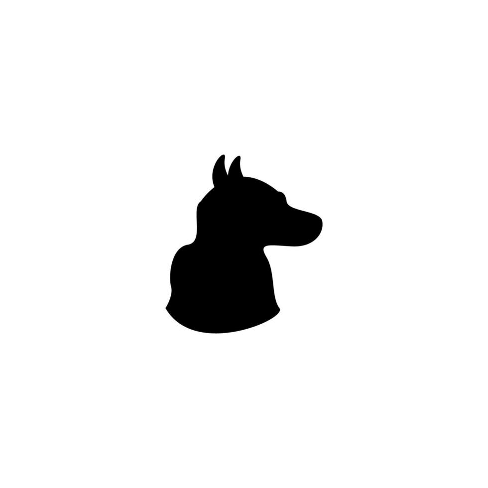 conception d'icône de chien de vecteur