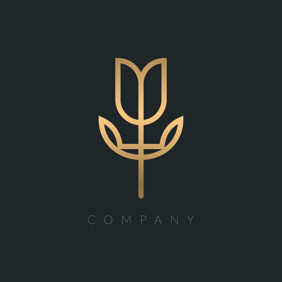 logo monogramme de cosmétiques floraux et de bijoux. boutique de fleurs, spa, icône de salon de beauté. vecteur