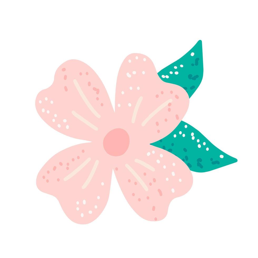 jolie fleur rose avec texture, élément de design pour cartes postales, invitations vecteur