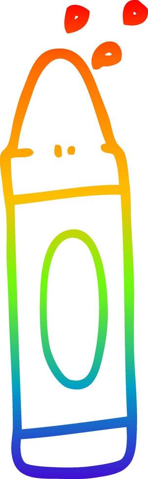 arc en ciel gradient ligne dessin dessin animé crayon vert vecteur