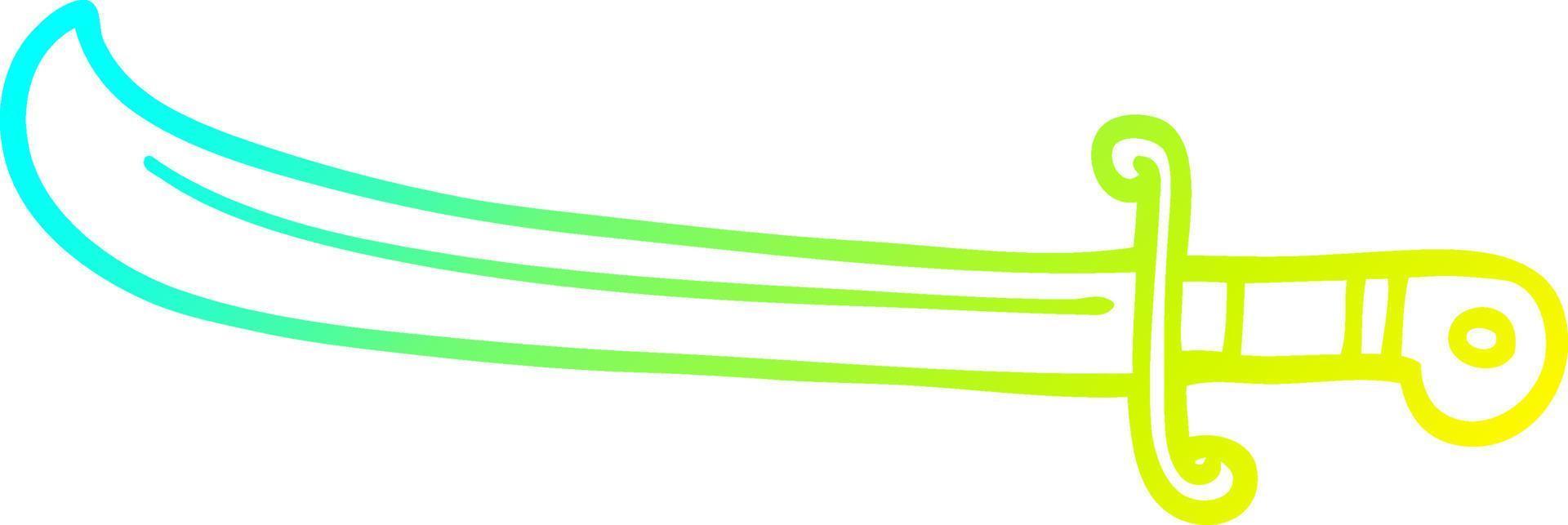 ligne de gradient froid dessin dessin animé citron vert vecteur