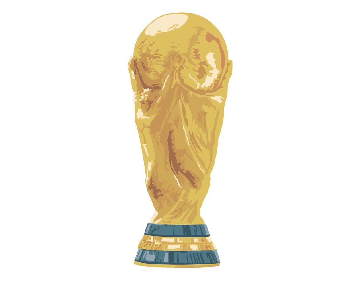 symbole de la coupe du monde fifa trophée d'or champion mondial vecteur conception abstraite illustration