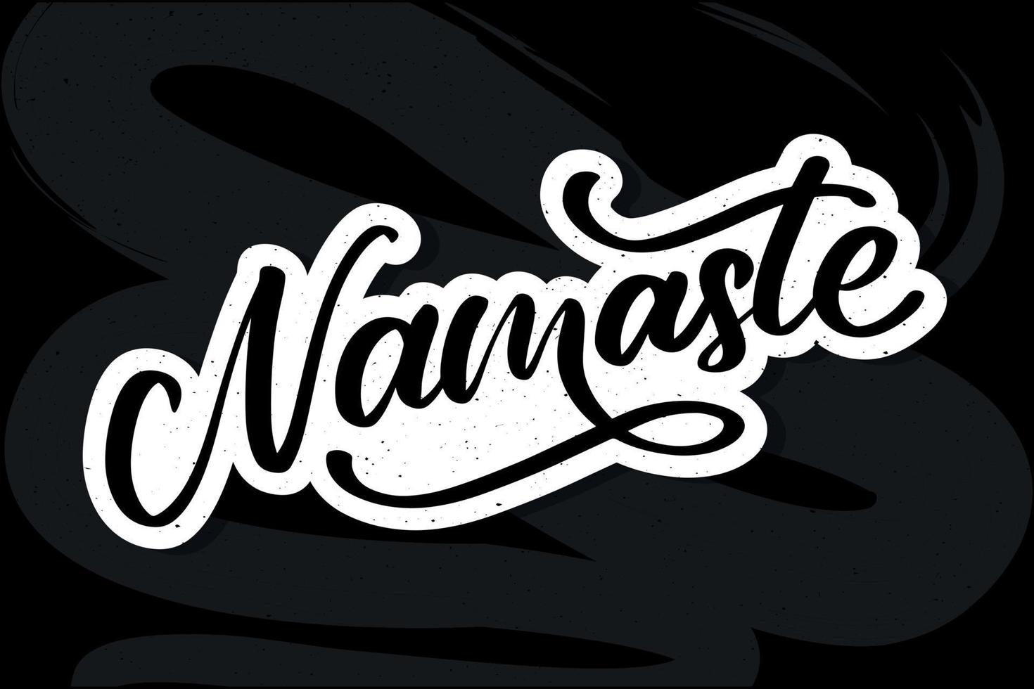 lettrage vectoriel. affiche calligraphique avec phrase - namaste. citation dessinée à la main. illustration vectorielle vecteur