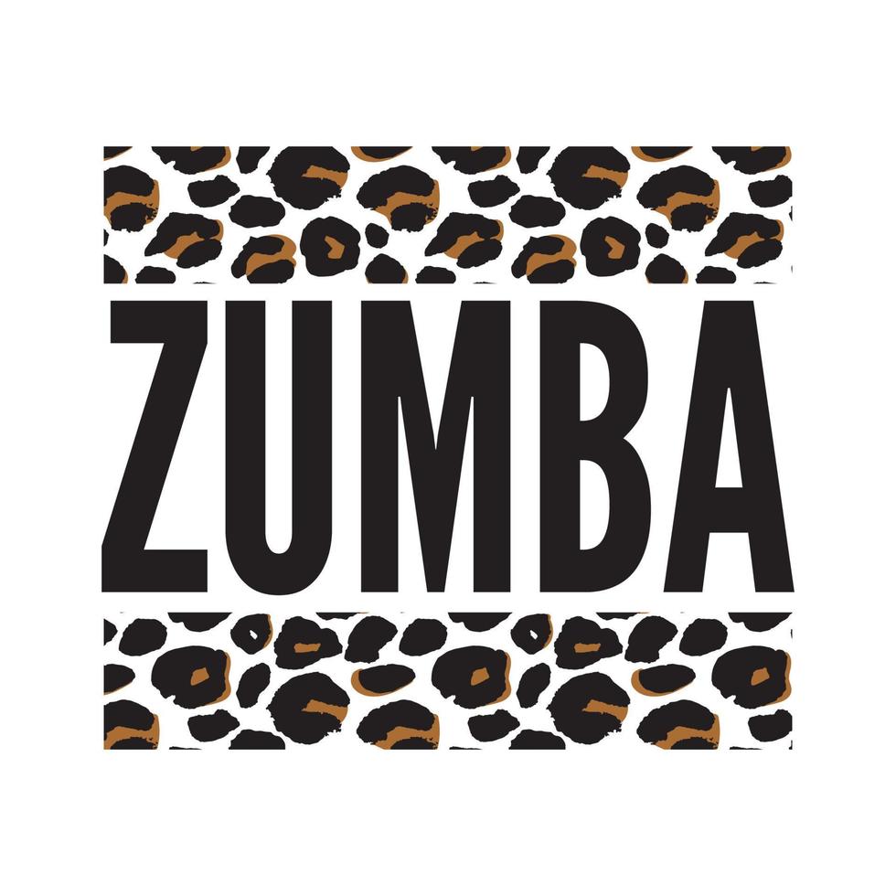 slogan studio de danse zumba. mot tranché multicolore vecteur