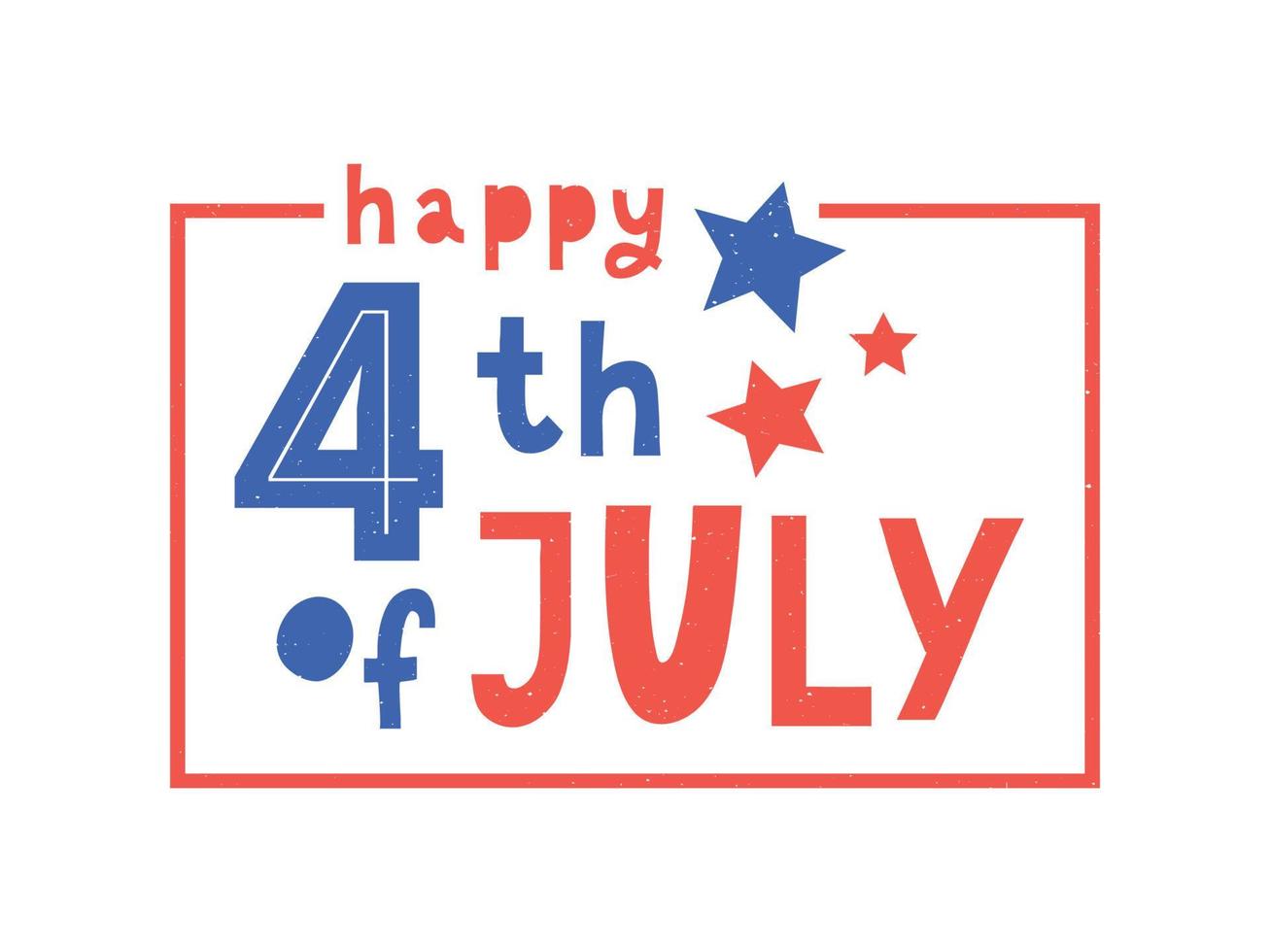 quatrième 4 juillet design élégant de la fête de l'indépendance américaine le 4 juillet vecteur