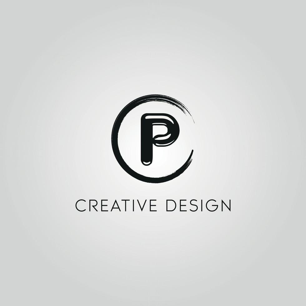 lettre p logo design fichier vectoriel gratuit,