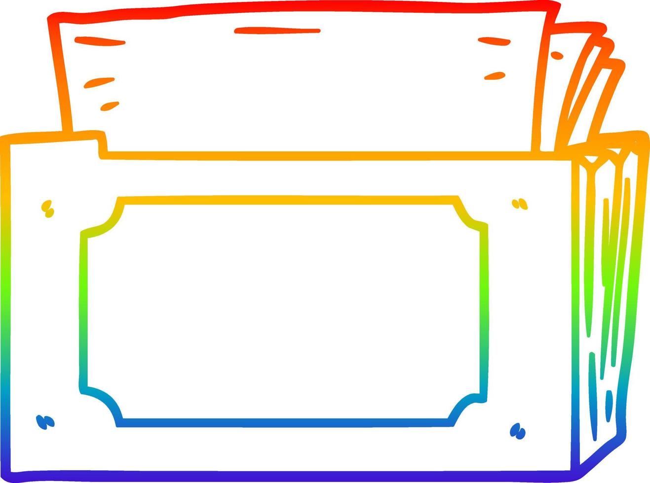 arc en ciel gradient ligne dessin dessin animé dossier de fichiers vecteur